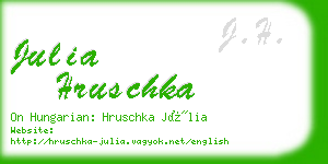 julia hruschka business card